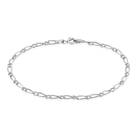 Bracelet Ophelio Maille Alternee 1/1 Or Blanc - Bracelets cha&icirc;ne Femme | Histoire d&rsquo;Or