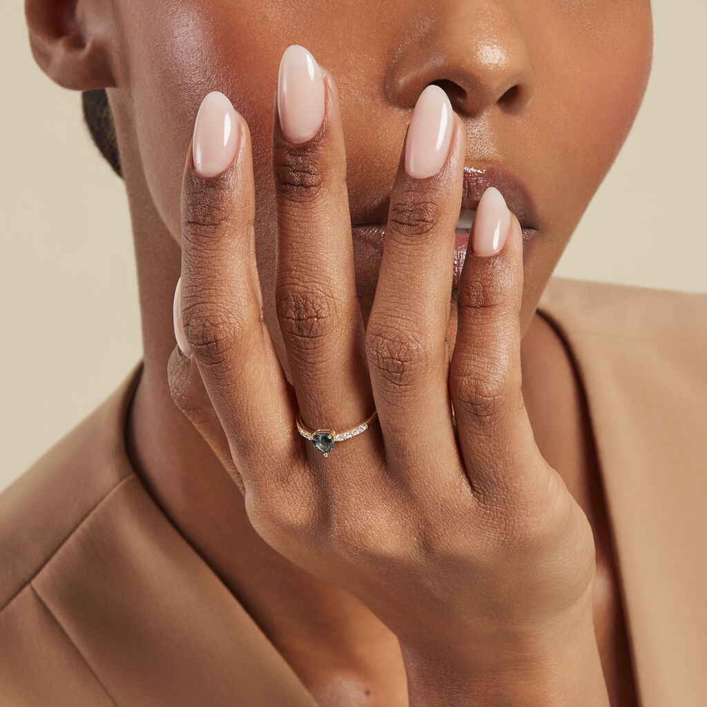 Bague Love Ring Or Jaune Topaze Oxyde De Zirconium - Bagues solitaires Femme | Histoire d’Or