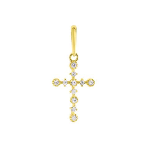 Pendentif Or Jaune Lucinien Oxyde De Zirconium - Pendentifs Femme | Histoire d’Or