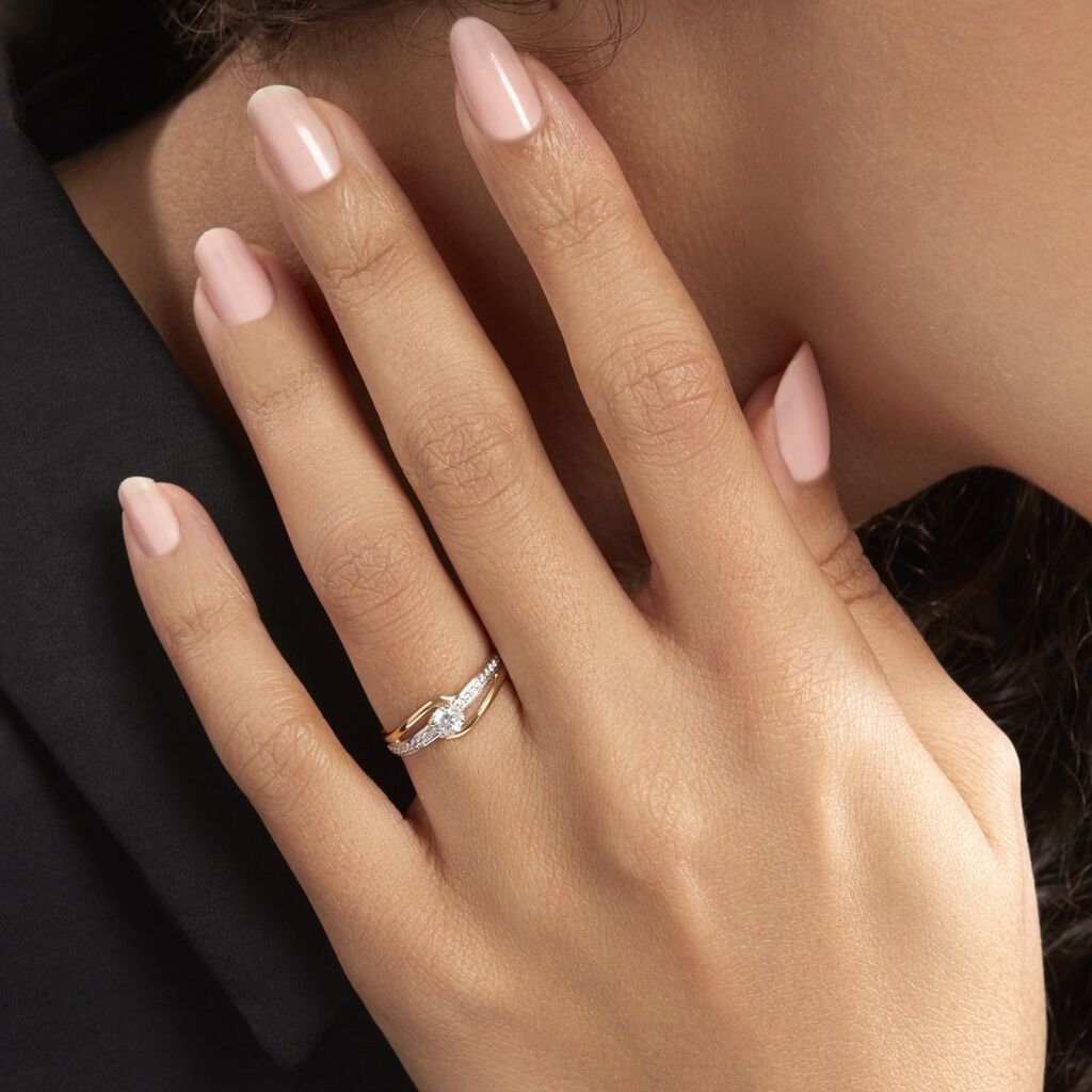 Bague Solitaire Armelle Or Jaune Oxyde De Zirconium - Bagues solitaires Femme | Histoire d’Or