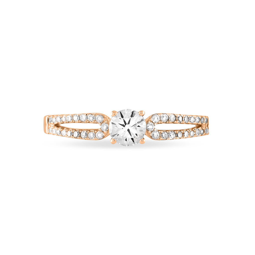 Bague Solitaire Katalina Or Rose Diamant - Bagues solitaires Femme | Histoire d’Or