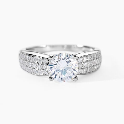 Bague Marilyn Argent Blanc Oxyde De Zirconium - Bagues solitaires Femme | Histoire d&rsquo;Or