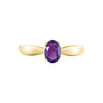 Bague Solitaire Arzula Or Jaune Amethyste - Bagues solitaires Femme | Histoire d&rsquo;Or