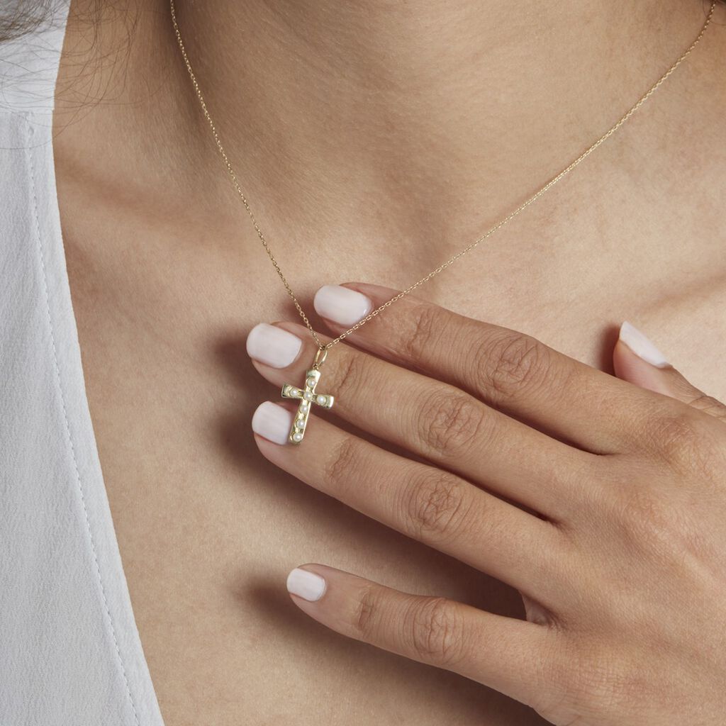 Collier Or Jaune Florrie Perles De Culture - Colliers Femme | Histoire d’Or