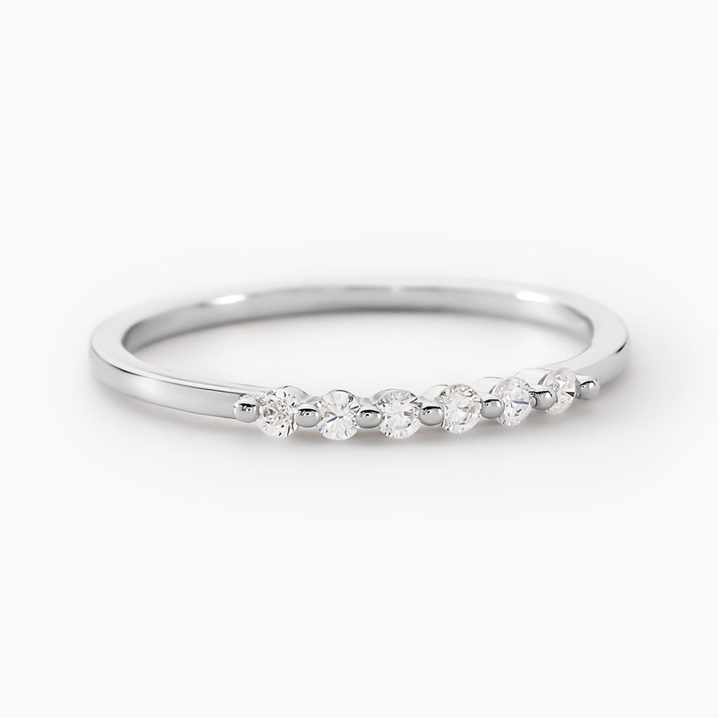Bague Jaquelyn Argent Blanc Oxyde De Zirconium - Bagues avec pierre Femme | Histoire d’Or