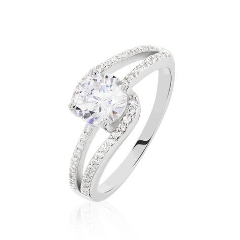Bague Solitaire Maggy Argent Blanc Oxyde De Zirconium - Bagues solitaires Femme | Histoire d’Or