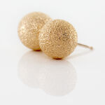 Boucles D'oreilles Puces Fidelia Boule Sablee Or Jaune - Clous d'oreilles Femme | Histoire d&rsquo;Or