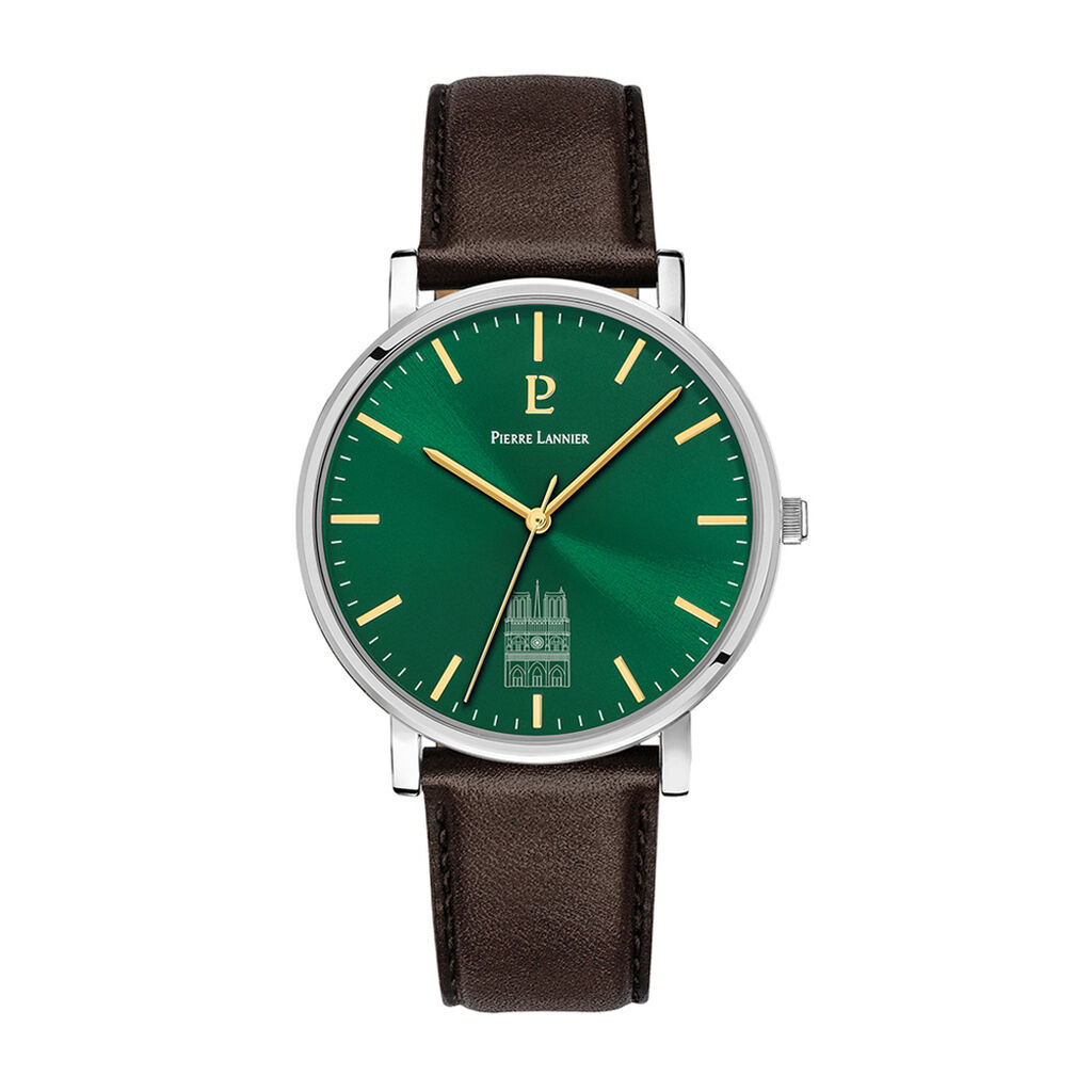 Montre Pierre Lannier Coeur Battant Vert - Montres Homme | Histoire d&rsquo;Or