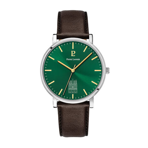 Montre Pierre Lannier Coeur Battant Vert - Montres Homme | Histoire d&rsquo;Or