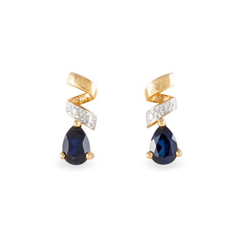 Boucles D'oreilles Pendantes Yakine Plaque Or Jaune Oxyde De Zirconium - Boucles d'oreilles fantaisie Femme | Histoire d’Or