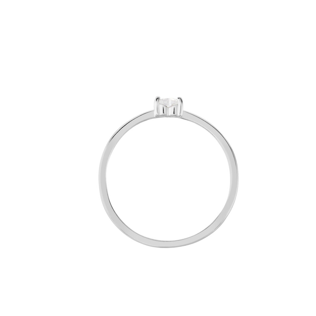Bague Solitaire 1er Solitaire Argent Blanc Oxyde De Zirconium - Bagues solitaires Femme | Histoire d’Or