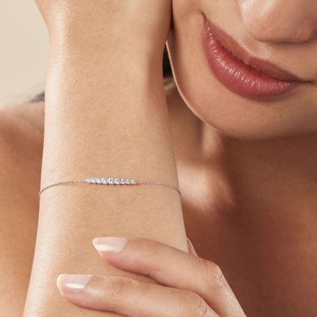 Bracelet Georas Or Blanc Oxyde - Bracelets Femme | Histoire d’Or