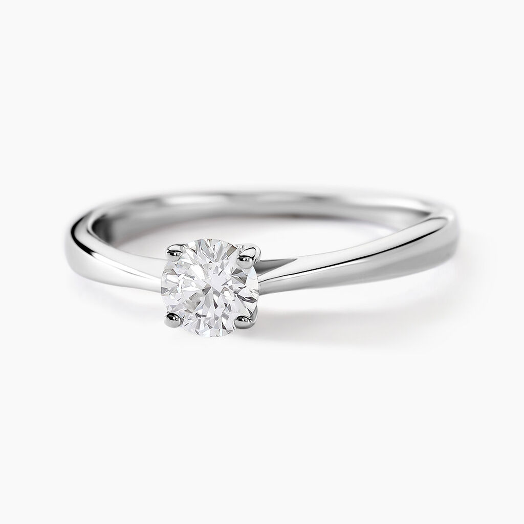 Bague Solitaire One Or Blanc Diamant - Bagues solitaires Femme | Histoire d&rsquo;Or