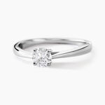 Bague Solitaire One Or Blanc Diamant - Bagues solitaires Femme | Histoire d&rsquo;Or