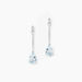 Boucles D'oreilles Pendantes Goutte Or Blanc Topaze - Boucles d'oreilles pendantes Femme | Histoire d’Or