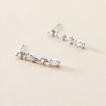 Boucles D'oreilles Pendantes Argent Blanc Shiny Nights Oxyde - Boucles d'oreilles fantaisie Femme | Histoire d&rsquo;Or