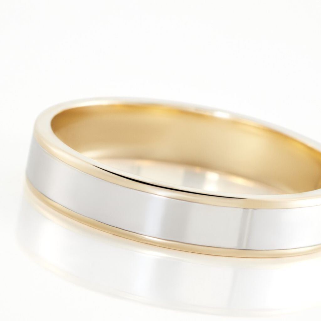 Alliance Hevan Ruban Or Bicolore - Alliances Unisex | Histoire d’Or