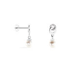 Boucles D'oreilles Pendantes Anilie Argent Blanc Perle D'imitation - Boucles d'oreilles fantaisie Femme | Histoire d&rsquo;Or