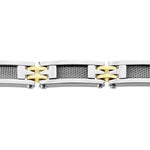 Bracelet Jourdan Zephir Acier Bicolore Dore / Blanc - Bracelets Homme | Histoire d&rsquo;Or