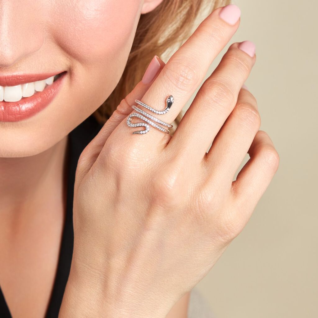 Bague Wesley Argent Blanc Oxydes De Zirconium - Bagues avec pierre Femme | Histoire d’Or
