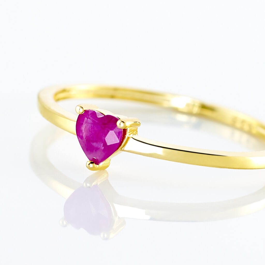 Bague Lissounia Or Jaune Rubis - Bagues solitaires Femme | Histoire d&rsquo;Or