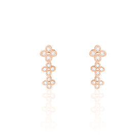 Bijoux D'oreilles Angellina Argent Rose Oxyde De Zirconium - Boucles d'oreilles fantaisie Femme | Histoire d’Or