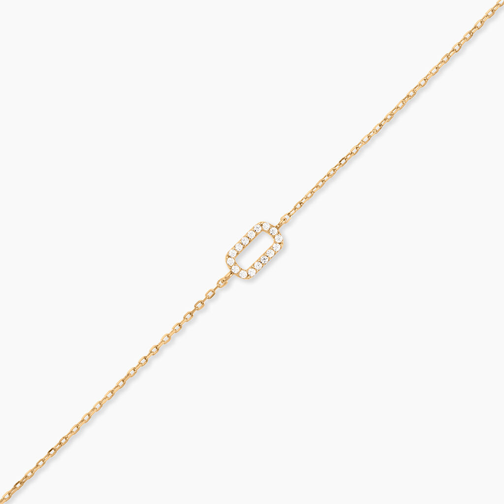Bracelet Lueur Plaqu&eacute; Or Jaune Oxyde De Zirconium - Bracelets Femme | Histoire d&rsquo;Or