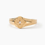 Chevali&egrave;re Cosma Plaqu&eacute; Or Jaune Oxyde De Zirconium - Bagues solitaires Femme | Histoire d&rsquo;Or