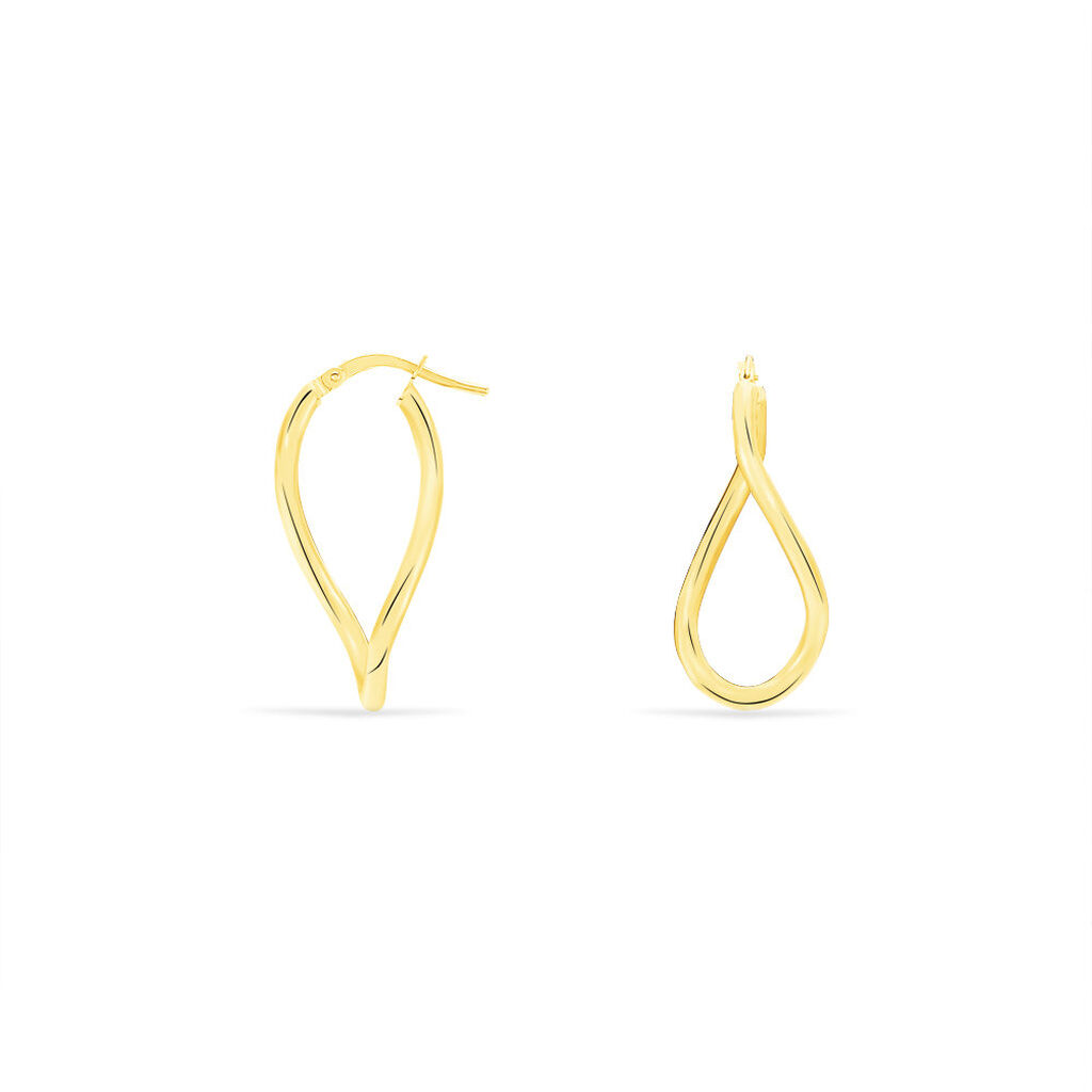 Cr&eacute;oles Hellen Or Jaune - Boucles d'oreilles cr&eacute;oles Femme | Histoire d&rsquo;Or