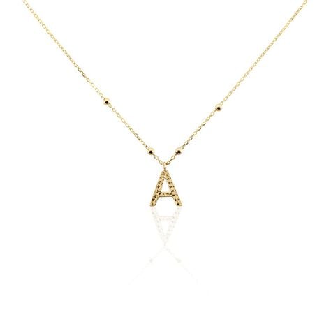 Collier Plaqué Or Jaune Lettra - Colliers fantaisie Femme | Histoire d’Or