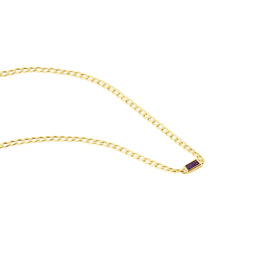 Collier Chain Or Jaune Améthyste - Colliers Femme | Histoire d’Or