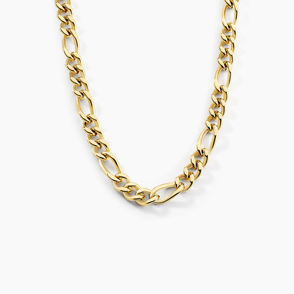 Collier Maille Acier Dor&eacute; Virgil - Chaines Homme | Histoire d&rsquo;Or