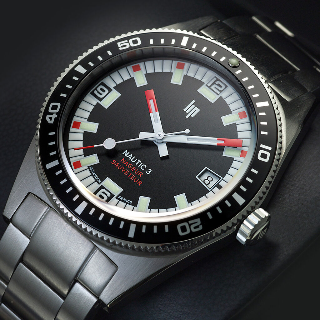 Montre Lip Nautic 3 Noir - Montres Homme | Histoire d&rsquo;Or