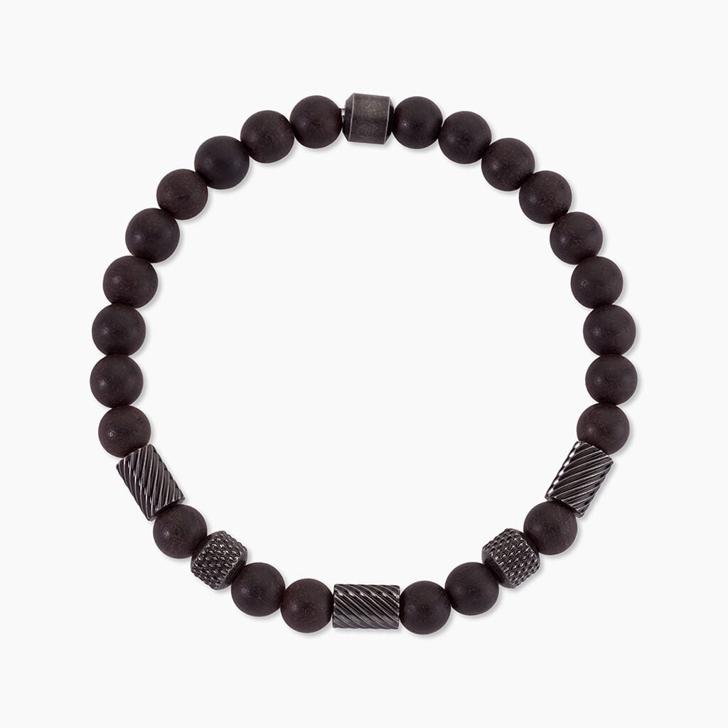 Bracelet Naturel Acier Noir - Bracelets fantaisie Homme | Histoire d&rsquo;Or