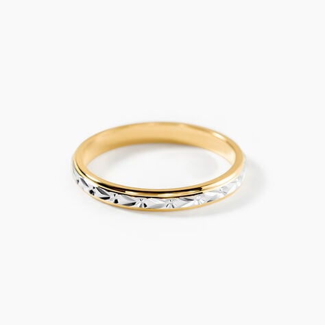 Alliance Mano Ruban Plat Or Bicolore - Alliances Unisex | Histoire d&rsquo;Or