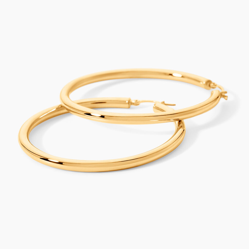 Cr&eacute;oles Or Jaune Rond - Boucles d'oreilles cr&eacute;oles Femme | Histoire d&rsquo;Or