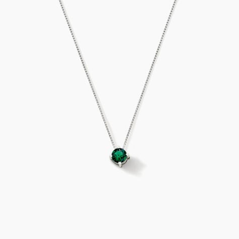 Collier Solitaire Argent Blanc Rio Santa Teresa Oxyde De Zirconium - Colliers fantaisie Femme | Histoire d’Or