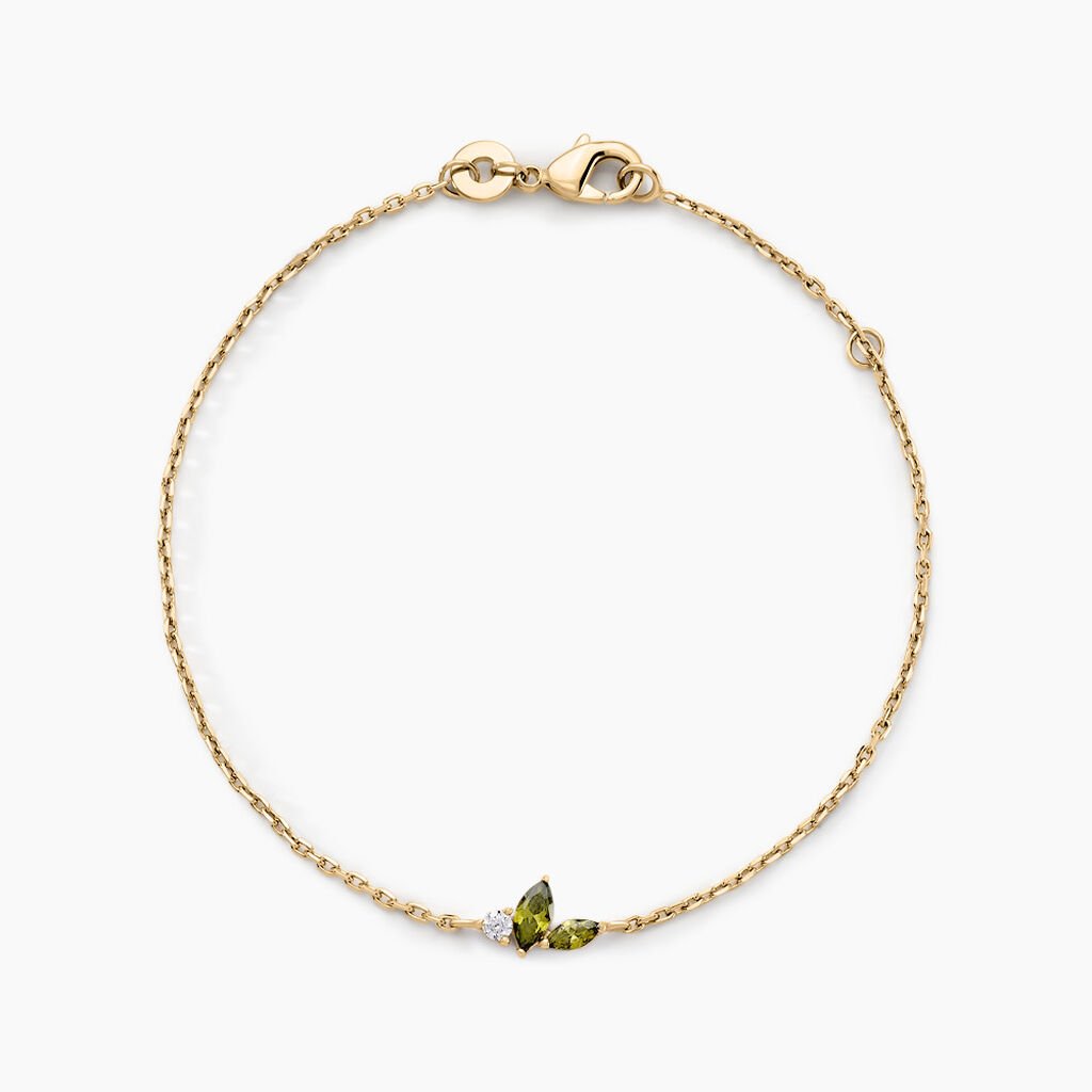 Bracelet Paulia Plaqu&eacute; Or Jaune Oxyde De Zirconium - Bracelets Femme | Histoire d&rsquo;Or