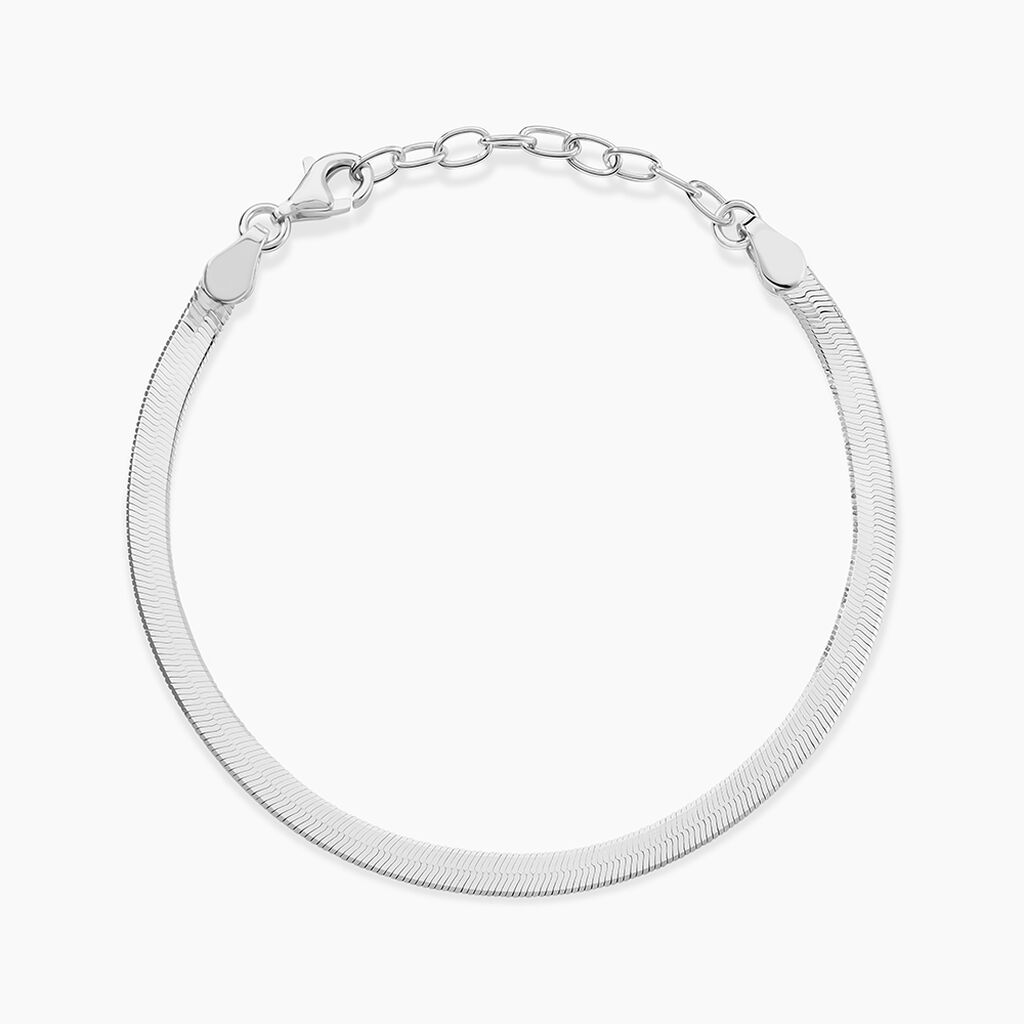 Bracelet Argent Blanc Millo - Bijoux sans pierre Femme | Histoire d&rsquo;Or