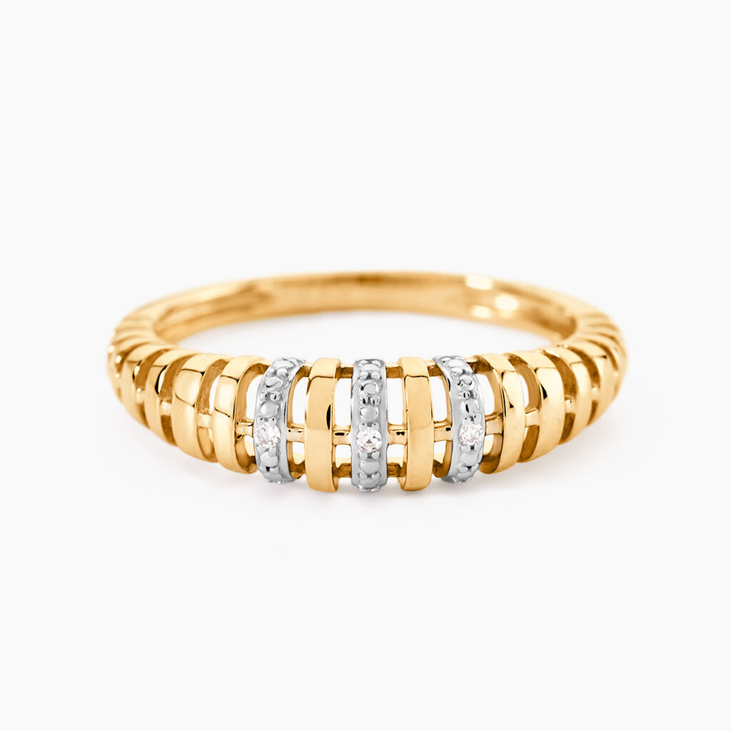 Bague Hamo Or Jaune Diamant - Bagues avec pierre Femme | Histoire d&rsquo;Or