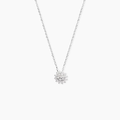 Collier Saria Argent Blanc Oxyde De Zirconium - Colliers fantaisie Femme | Histoire d&rsquo;Or