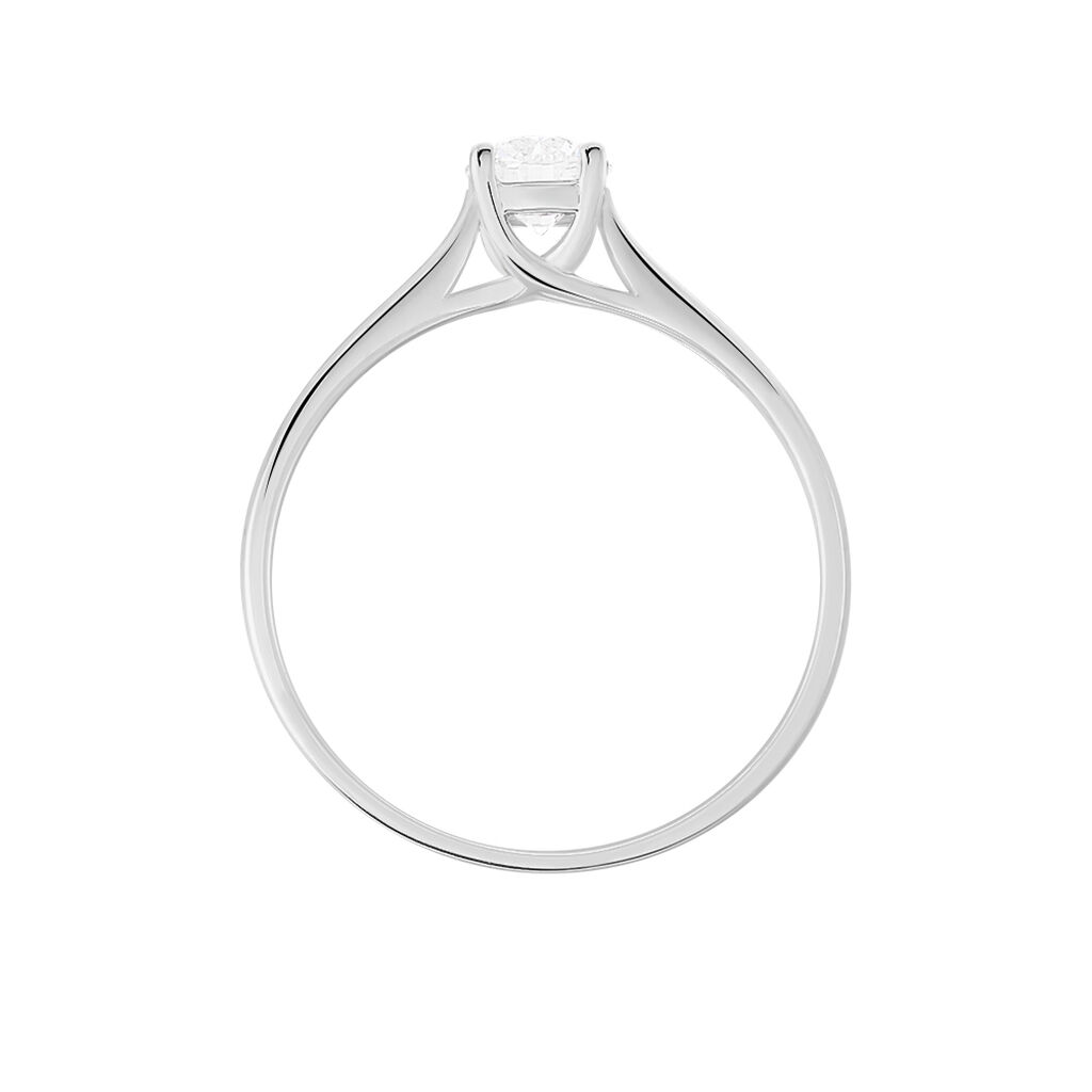 Bague Solitaire Victoria Or Blanc Diamant - Bagues solitaires Femme | Histoire d’Or
