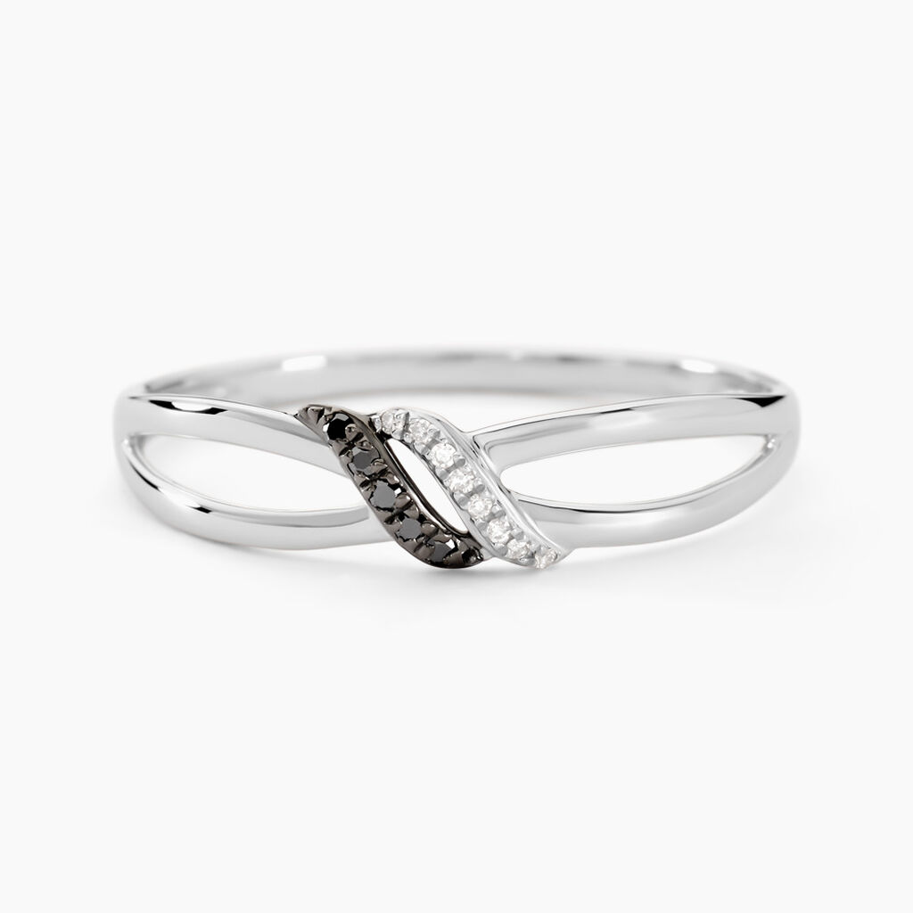 Bague Aline Or Blanc Diamant - Bagues avec pierre Femme | Histoire d’Or