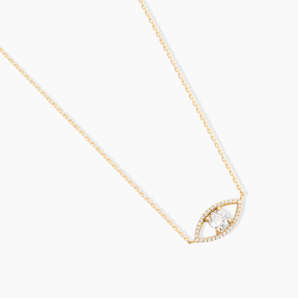 Collier Desiderio Or Jaune Oxyde De Zirconium - Colliers Femme | Histoire d&rsquo;Or