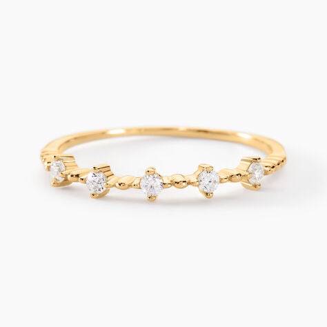 Bague Maximilienne Or Jaune Oxyde De Zirconium - Bagues avec pierre Femme | Histoire d’Or
