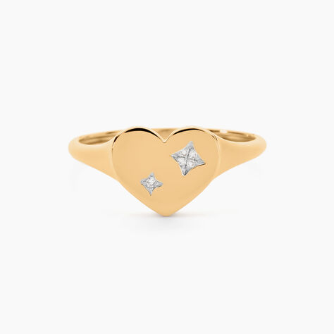 Chevalière Headley Or Jaune Diamant - Bijoux Etoile Femme | Histoire d’Or