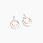 Boucles D'oreilles Pendantes Eloisia Or Bicolore Diamant - Boucles d'oreilles pendantes Femme | Histoire d&rsquo;Or