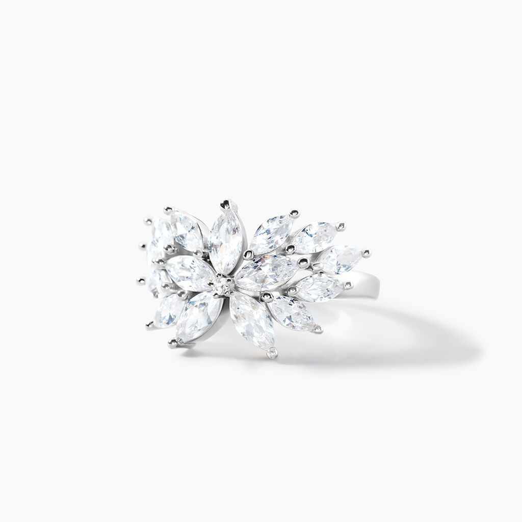 Bague Anastasya Argent Blanc Oxyde De Zirconium - Bagues avec pierre Femme | Histoire d’Or