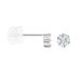 Boucles D'oreilles Puces Eleanor Fleur Or Blanc Oxyde De Zirconium - Clous d'oreilles Femme | Histoire d’Or