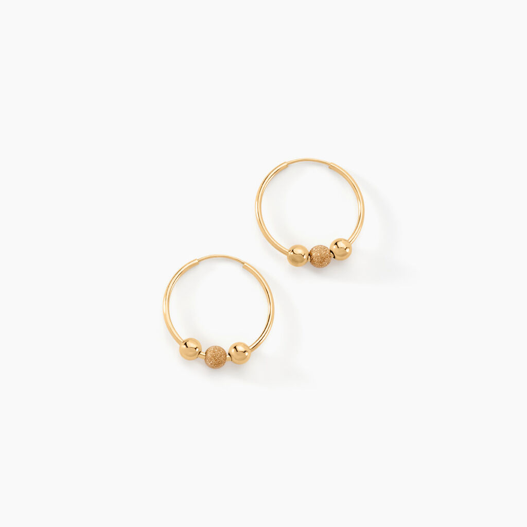 Cr&eacute;oles Brava Or Jaune - Boucles d'oreilles cr&eacute;oles Femme | Histoire d&rsquo;Or